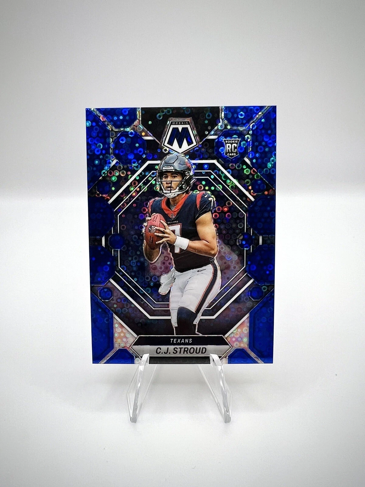 2023 Panini Mosaic Blue No Huddle CJ Stroud Rookie /75 SSP RC #292 Texans