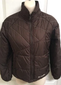 Columbia Girls Puffy Quilted Jacket 10 12 Brown / Insulated Winter Used Once Log - Picture 1 of 10