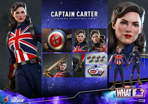Hot Toys CAPTAIN CARTER 1/6 Scale Figure TMS059 Brand New Sealed Marvel What If Cover