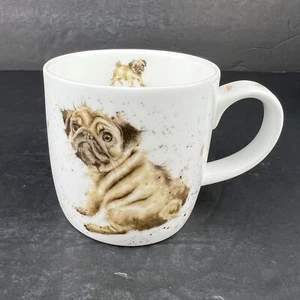 Royal Worcester Wrendale Designs PUG LOVE Mug Cup Bone China - Picture 1 of 9