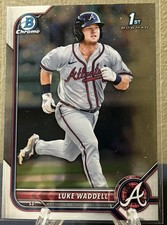 Luke Waddell 2022 Bowman Chrome 1st Bowman Card #BCP-48 - Atlanta Braves