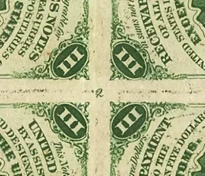 Very Nice 100% Original AU58 Fr.1226 Reverse Plate #2 3C Light Background Bl/4! - Picture 1 of 3
