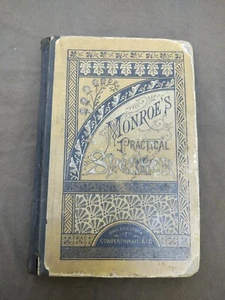 1875 MONROES PRACTICAL SPELLER Teachers SCHOOL BOOK Philadelphia - Picture 1 of 11