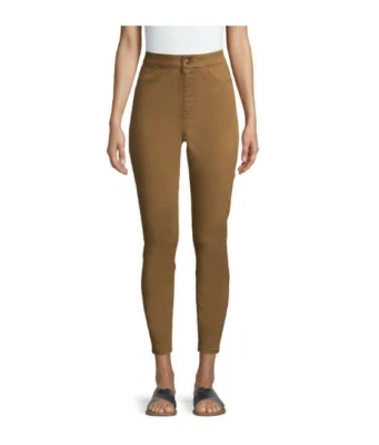 No Boundaries Juniors' Curvy Super High Rise Jeggings Jeans - Brown, XS - Image 1 of 4