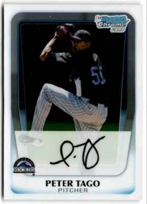 2011 Bowman Chrome Prospects Peter Tago ` Colorado Rockies #BCP215 - Image 1 of 2