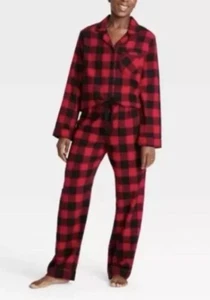 Women’s Wondershop 2 Piece Cozy Flannel Sleep Set Red Buffalo Plaid Size 3X NWT - Picture 1 of 6