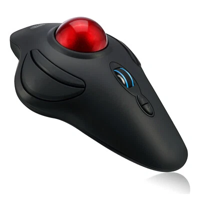 Adesso IMOUSE T40 Wireless Ergo Program Trackball Mouse Scroll Wheel 4800DPI BLK - Image 1 of 4