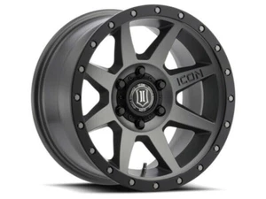 ICON 1817858347TT for Rebound 17x8.5 6x5.5 0mm Offset 4.75in BS 106.1mm Bore Tit - Picture 1 of 4