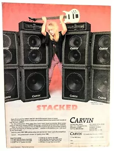 AMPLIFICADOR DE GUITARRA SLAUGHTER / DANA STRUM / CARVIN PRO SERIE BASS REVISTA ANUNCIO IMPRESO - Imagen 1 de 1