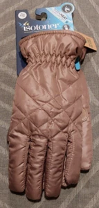 NWT Women's Isotoner Insulated Touchscreen Quilted Gloves S/M New Blush - 4481 - Picture 1 of 6