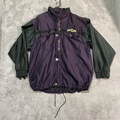 Vintage Ripcurl Jacket Adult XL Purple 90s Surf Celtech Convertible Vest Jacket - Image 1 of 4