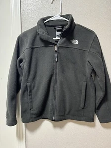 THE NORTH FACE Black full zip Fleece Jacket youth Large boys/girls - Picture 1 of 8