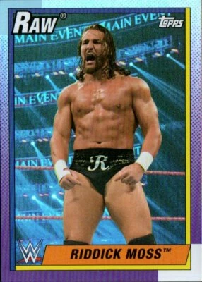 2021 Topps Heritage WWE - Rainbow Foil Parallel #36 Riddick Moss - Image 1 of 2
