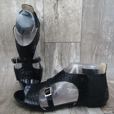 Sandálias abertas femininas AGL Attilio Giusti Leombruni Euro 2 couro preto tamanho 37,5 - Imagem 1 de 4