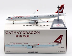Aviación 1:200 WB2002 Cathay Dragon Airbus A321 avión diecast modelo B-HTJ - Imagen 1 de 12