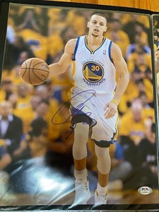 NBA Golden State Warriors Stephen Curry signed 11x14 photo PSA COA - Picture 1 of 3