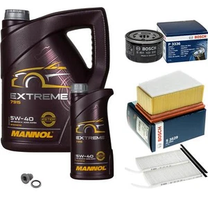 BOSCH Paquete de Inspección 6 L MANNOL Extreme 5W-40 para Renault Kangoo Be Bop 1.6 - Imagen 1 de 12