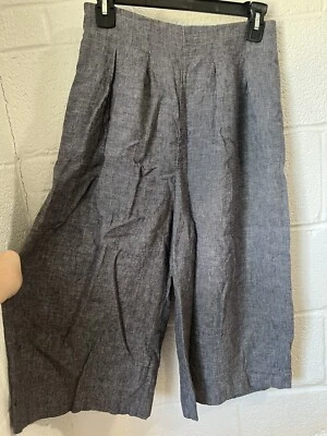 Culottes Silence + Noise de lino y algodón de pierna ancha talla 4 plisados con falda Foto 1 de 4