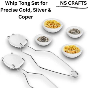 3x 3" Ceramic Crucible Dish with Whip Tongs for Melting Gold Silver Copper - Picture 1 of 4