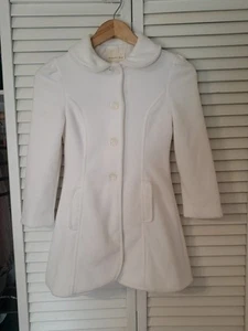 Copper Key Girls Ivory Fleece Pea Coat Button Down Jacket 6/7 - Picture 1 of 4