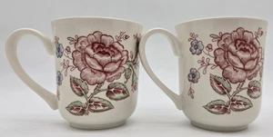 Johnson Bros Rose Chintz Pink Coffee/Tea Cups Made In England - Picture 1 of 5