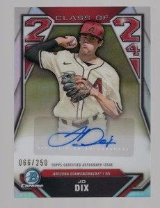 J.D. DIX 2024 BOWMAN CHROME CLASS OF 2024 REFRACTOR RC AUTO #66/250 DIAMONDBACKS - Picture 1 of 2