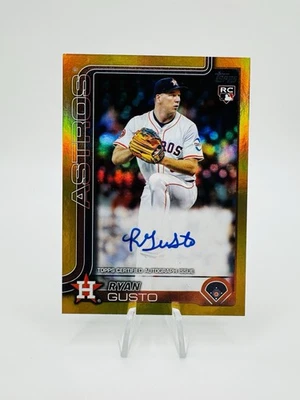 Ryan Gusto 2025 Topps Update Series True Gold Foil Auto /50 RC Houston Astros - Image 1 of 2