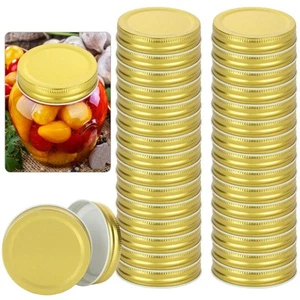 50 pcs Regular Mouth Mason Canning Jar Lids, Reusable Metal Lids for Mason Ja... - Picture 1 of 7