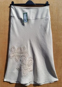 Collections at George size 10 natural coloured 100% Linen skirt NEW with TAG - Picture 1 of 4