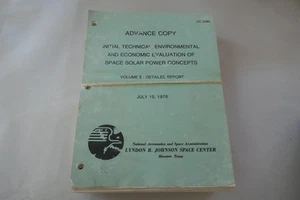 Original 1976 Nasa Evaluation Of Space Solar Power Concepts - Bild 1 von 8