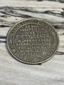 Freeborn County State Bank Albert Lea, Minn. Gut für 50c!/5 $ *B308 - Bild 1 von 2