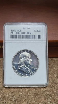 1960 50c Franklin Half Dollar PR66 Double Die FS 101 - Image 1 of 4