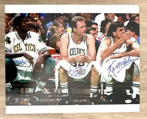 Boston Celtics Big 3 Robert Parish, Larry Bird, Kevin McHale Signed 16x20 JSA - Picture 1 of 8