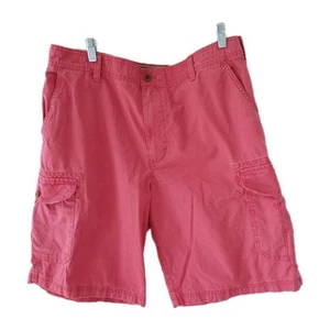 Pantaloncini cargo IZOD acqua salata uomo 36 sbiaditi rosso invecchiato casual spiaggia estate - Foto 1 di 9