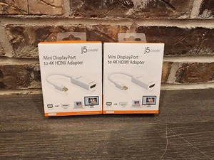 10 adaptateurs mini DisplayPort vers HDMI 4K j5create convertisseur 4K modèle JDA159 neufs - Photo 1/3