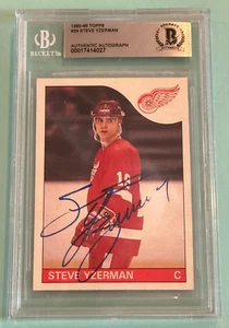 STEVE YZERMAN Signed 1985-86 TOPPS Card #29 Beckett BAS Vintage Sig! - Picture 1 of 2