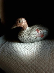 Brass / Pewter Duck Figurine Made in India 9" x 5" x 4" Solid - Picture 1 of 10