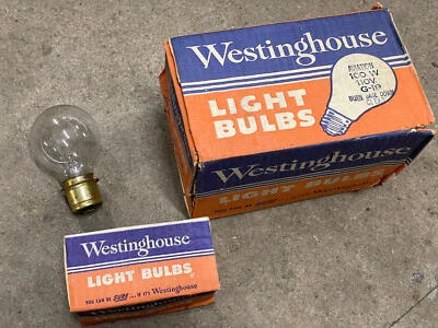 LOT 6x NEW Vintage Westinghouse Aviation Light Bulb 100w 110v G-19 G19 Globe - Image 1 of 4
