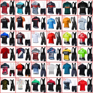 Men Breathable Cycling Clothing Summer Bike Jersey Bib Shorts Kit Sports Uniform - Picture 1 of 53
