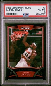 Lebron James 2008 Bowman Chrome #3 PSA 8 Cleveland Cavaliers