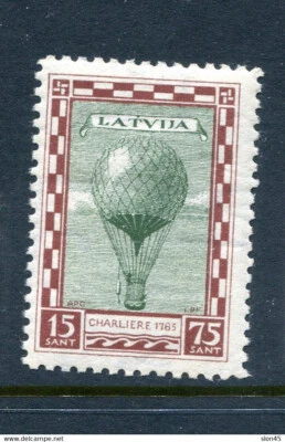 Letonia 1932 Correo Aéreo Semi Postal Aviación Pioneros Perf MNH 13998 Foto 1 de 2