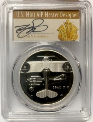 2018-D World War I US Air Service Silver Medal PCGS PR69 US MINT MASTER DESIGNER - Image 1 of 4
