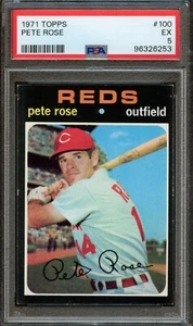 BB - 1971 - Topps - #100 - Pete Rose - PSA 5 - EX - Imagen 1 de 2