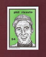 #54 PHIL RIZZUTO, Yankees | BASEBALL GREATS 1984-88 O'Connell&Son Ink LE/2,000