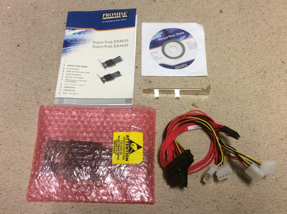 Promise EX4650 4 SAS / SATA (1 port) RAID card, with 128Mb cache - Image 1 of 2