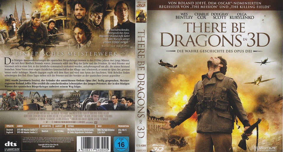 There be Dragons - 3d Blu-ray - Wes Bentley - Charlie Cox - Dougray Scott - Olga - Bild 1 von 1