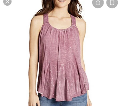 Camiseta sin mangas William Rast Franki con espalda cruzada en capas rosa talla M Foto 1 de 4