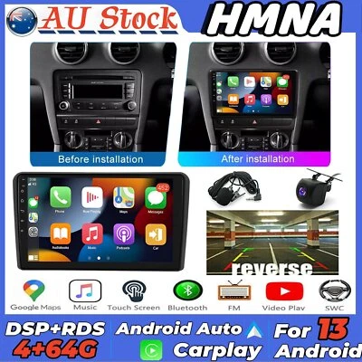 Apple Carplay For Audi A3 S3 2003-2012 Car Stereo Radio GPS Android 64GB+4GB - image 1 of 4