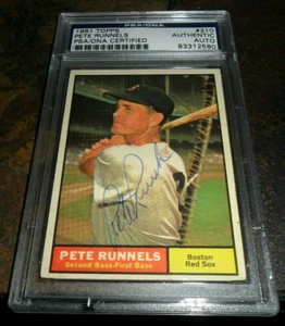 1962 Topps #210 Pete Runnels Signed BOSTON RED SOX PSA/DNA (2 BAT TITLES) D.1991 - Picture 1 of 3