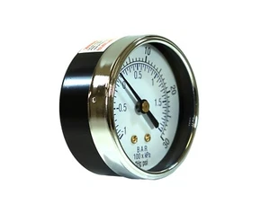 Trockene Mitte Rückseite Befestigung Vakuum Messgerät mit 2,5" Zifferblatt, (-30-30 PSI), 1/4" Stecker NPT - Bild 1 von 8